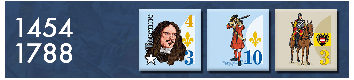 jeux d'histoire avec pions prédécoupés sur la période 1454 à 1788