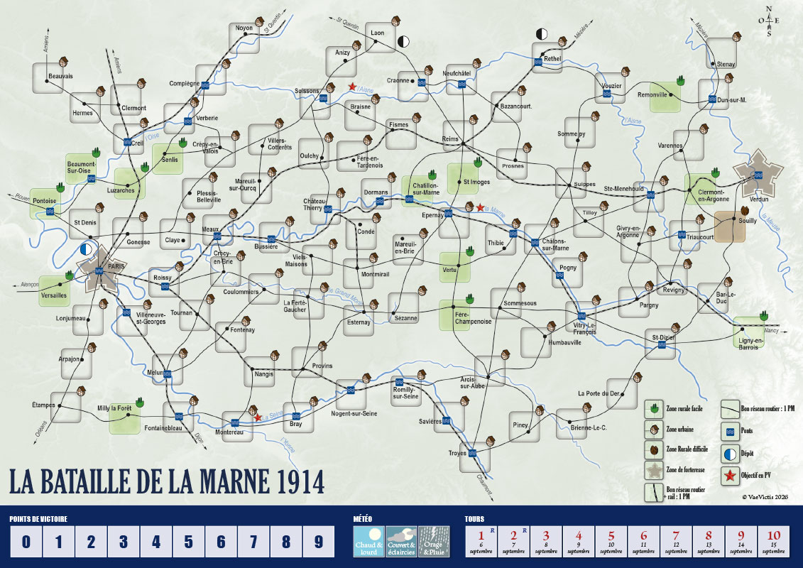 map of La Marne 1914